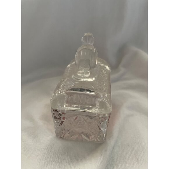 Hofbauer German Lead Crystal Red Bird Vintage Glass Small Trinket Box Lid - Picture 4 of 10